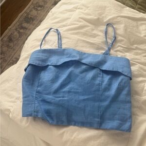 Abercrombie & Fitch Light Blue Linen Top